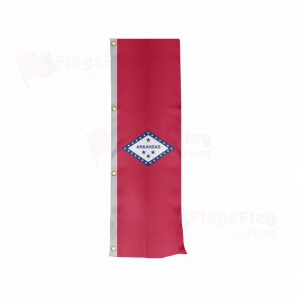 Arkansas Vertically Raised Flags