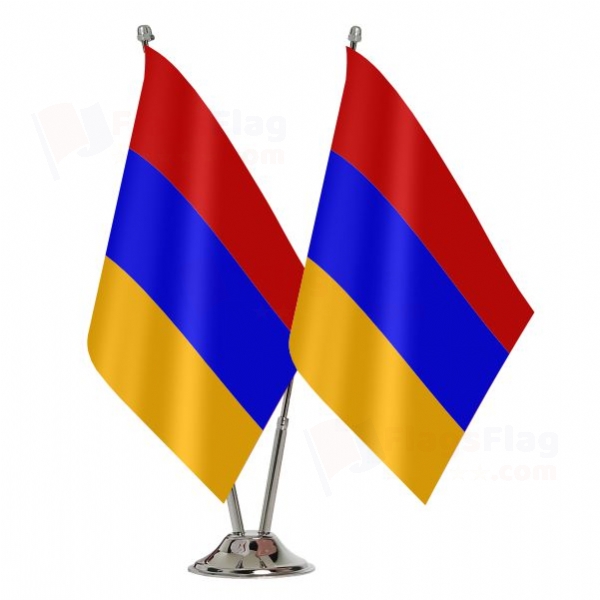 Armenia 2 Table Flags