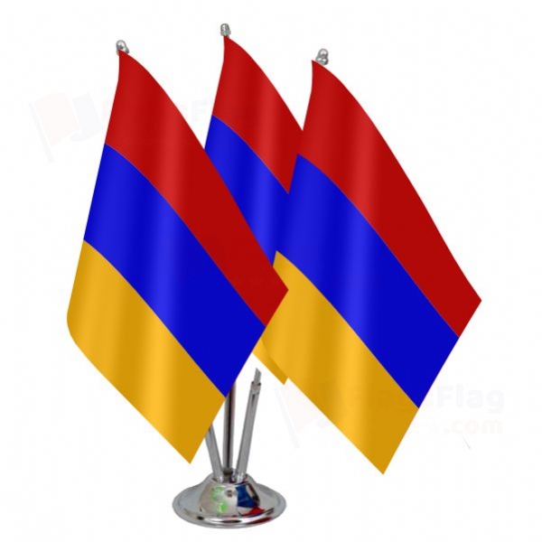 Armenia Triple Table Flag