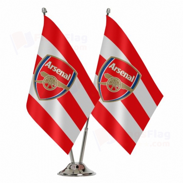 Arsenal FC Binary Table Flag