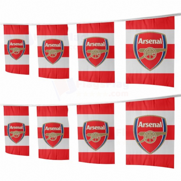 Arsenal FC Square String Flags