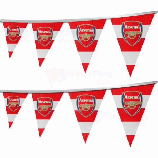 Arsenal FC Stringed Triangle Flag