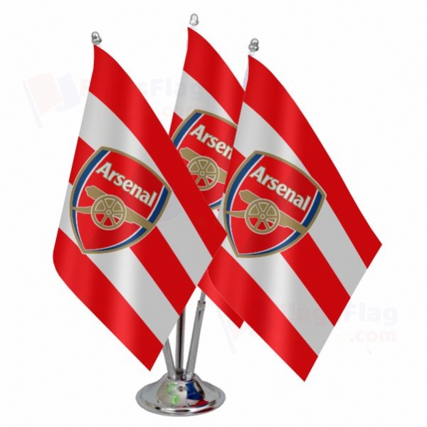 Arsenal FC Triple Table Flag