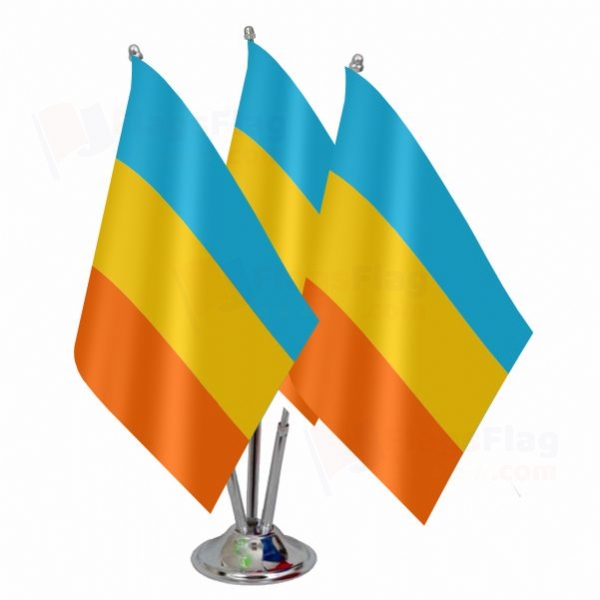 Atlantium Triple Table Flag