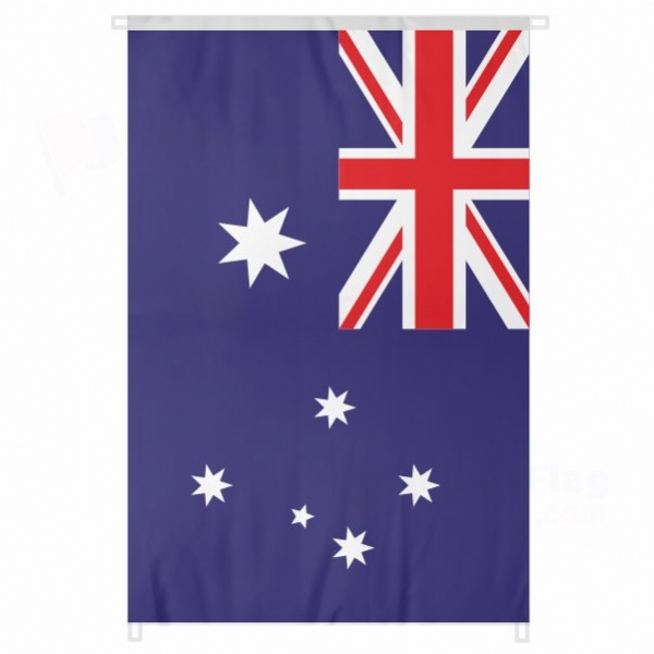 Australia Large Size Flag Hanging on Building