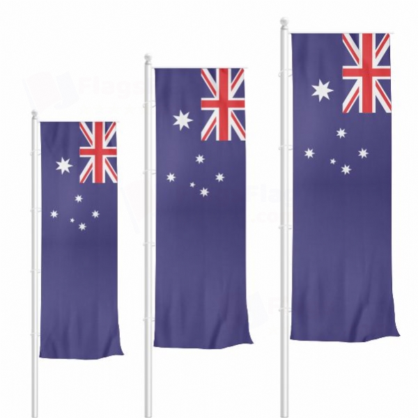Australia Vertically Raised Flags