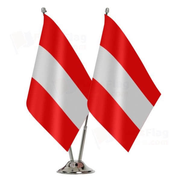 Austria 2 Table Flags