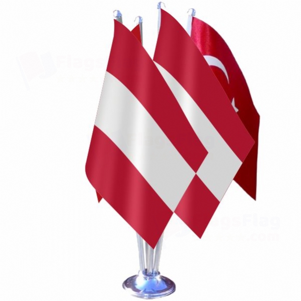 Austria Quadruple Table Flag