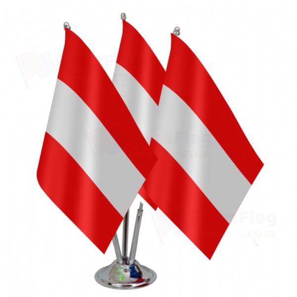 Austria Triple Table Flag