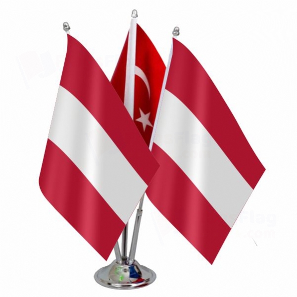 Austria Triple Table Flag