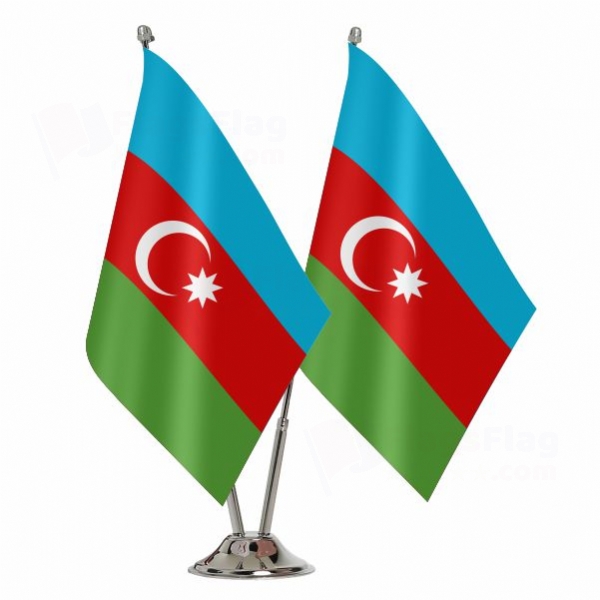 Azerbaijan Binary Table Flag