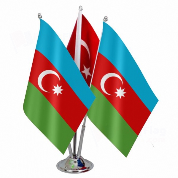 Azerbaijan Triple Table Flag