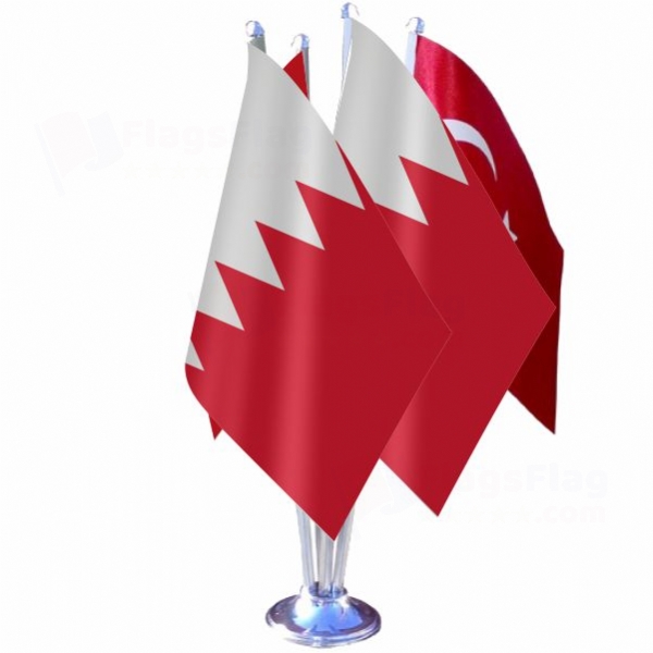 Bahrain Quadruple Table Flag
