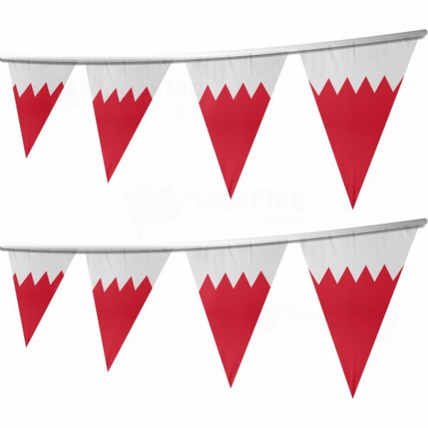 Bahrain Stringed Triangle Flag