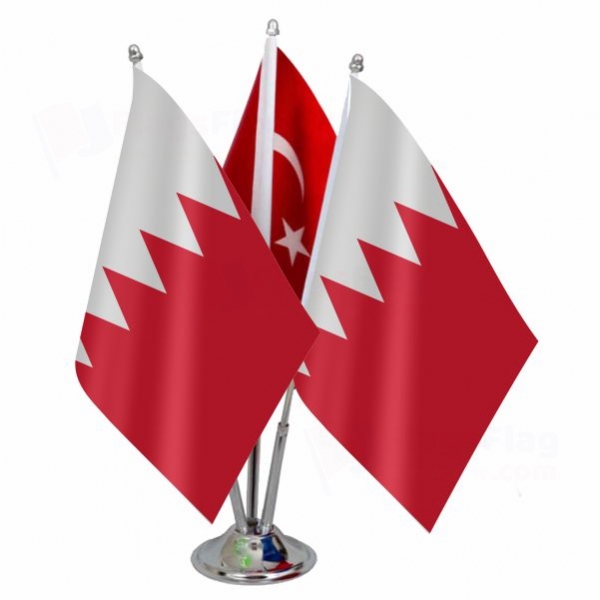 Bahrain Triple Table Flag