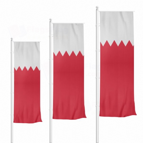Bahrain Vertically Raised Flags
