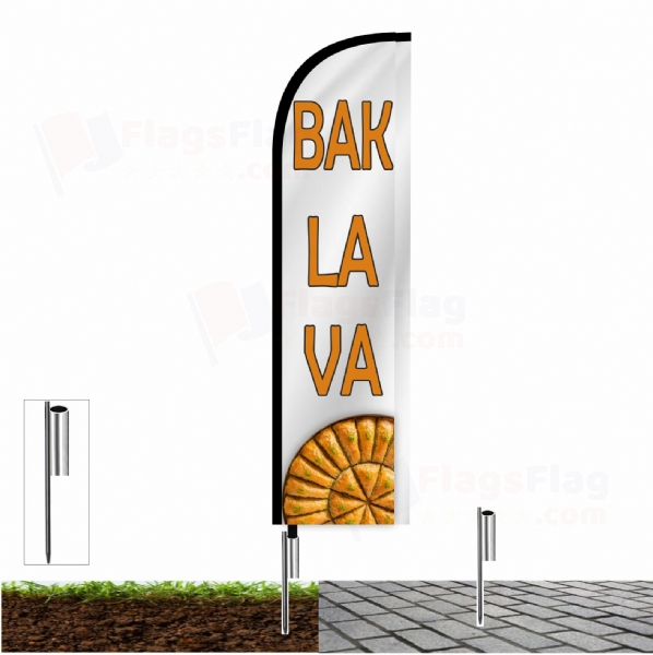 Baklava Fishing Rod Flag