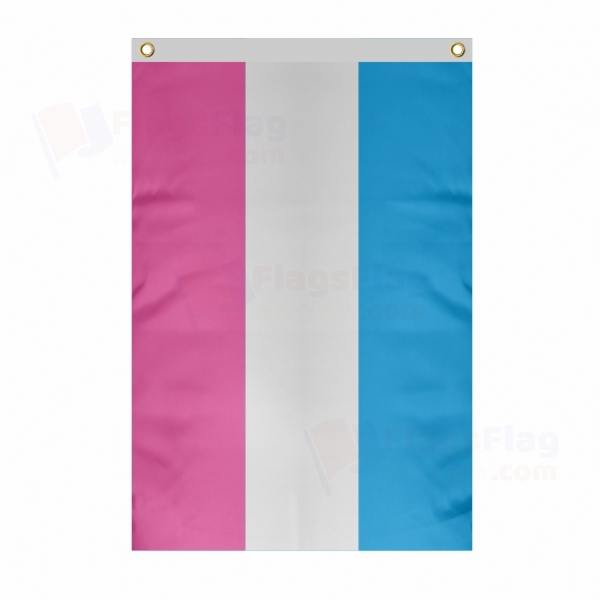 Bandera Heterosexual Large Size Flag Hanging on Building