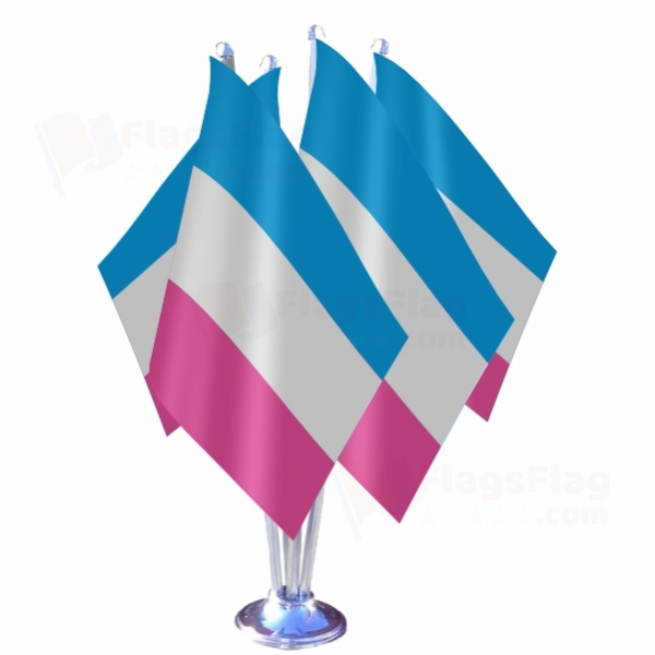 Bandera Heterosexual Quadruple Table Flag