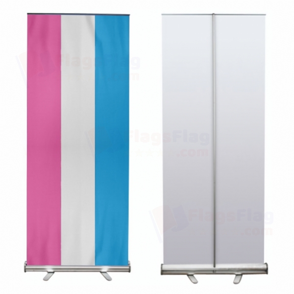 Bandera Heterosexual Roll Up Banner