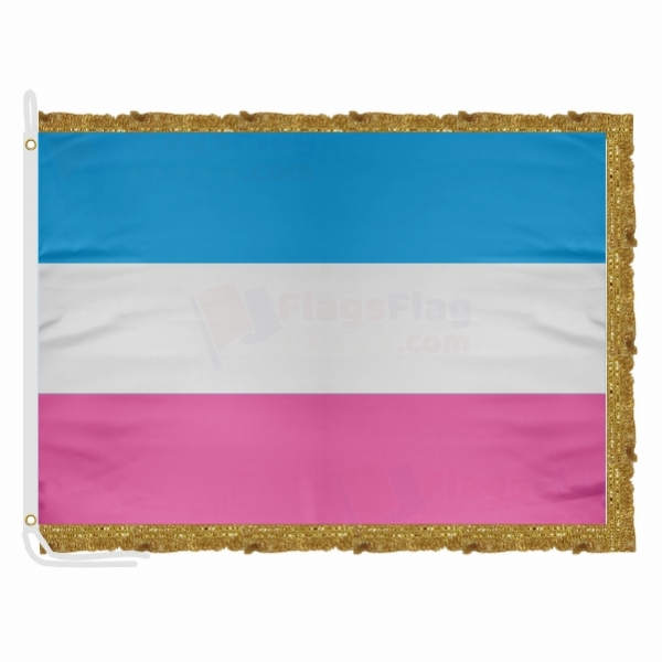 Bandera Heterosexual Satin Office Flag