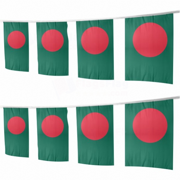 Bangladesh Square String Flags