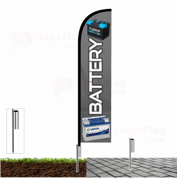 Battery Fishing Rod Flag
