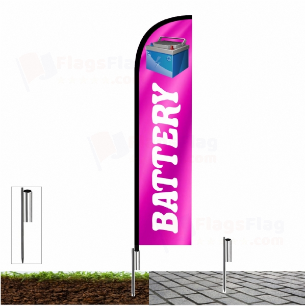 Battery Flags with fishing line
