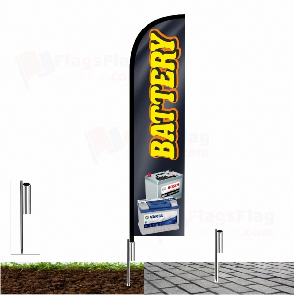 Battery Shop Front Flags