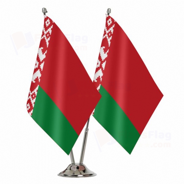 Belarus 2 Table Flags