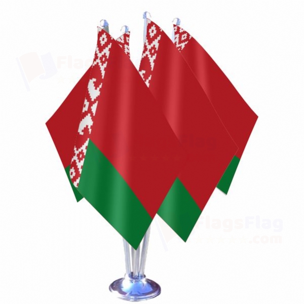 Belarus Quadruple Table Flag