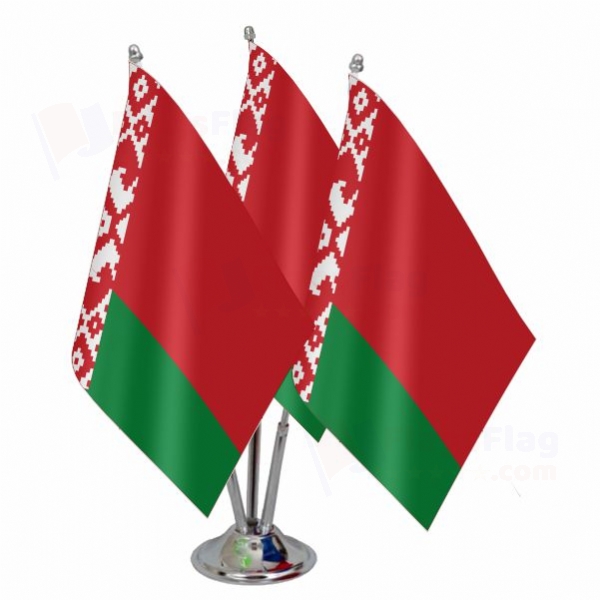 Belarus Triple Table Flag