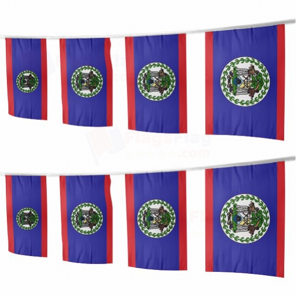 Belize Square String Flags