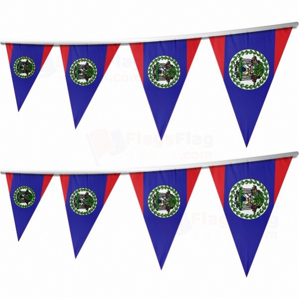 Belize Stringed Triangle Flag