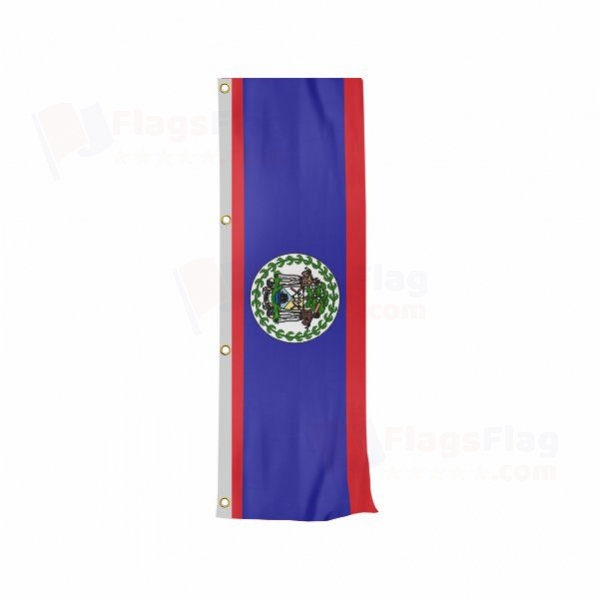 Belize Vertically Raised Flags