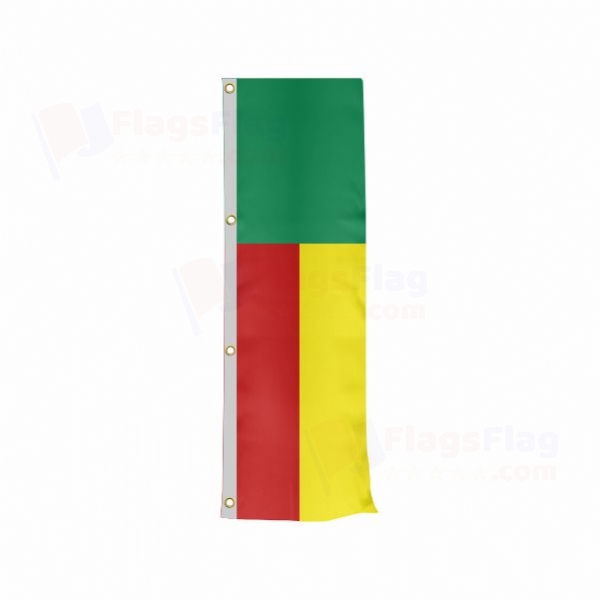 Benin Vertically Raised Flags