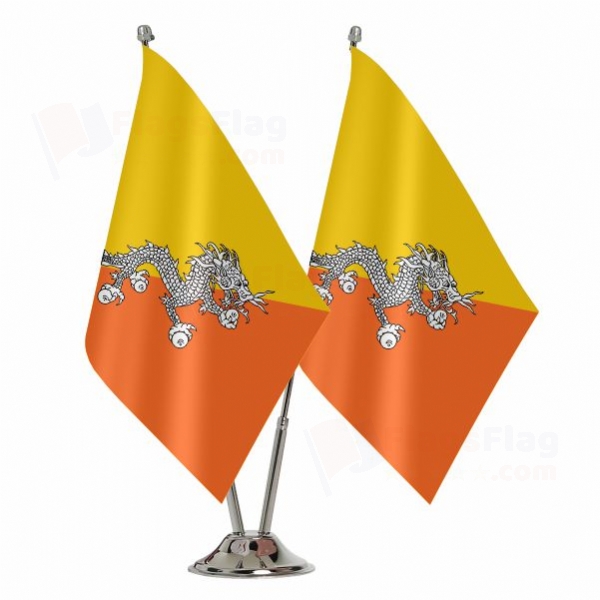 Bhutan 2 Table Flags