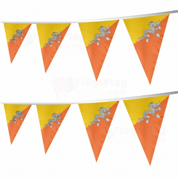Bhutan Stringed Triangle Flag