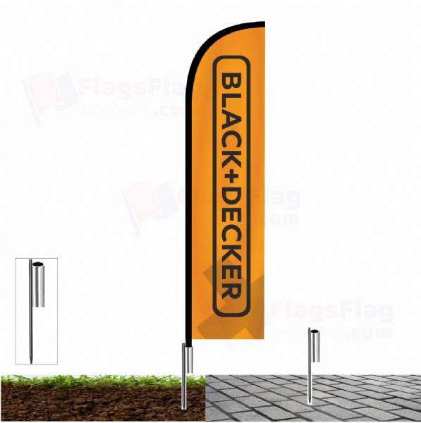 Black Decker Beach Flag