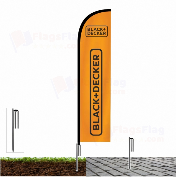 Black Decker Fishing Rod Flag