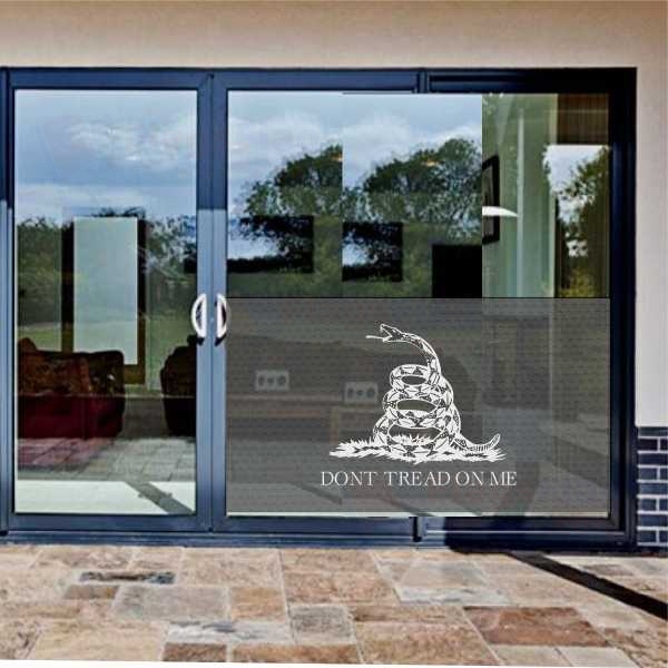 Black Don t Tread On Me Glass Film Black Don t Tread On Me One Way Vision Printing