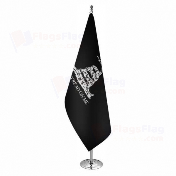Black Don t Tread On Me Office Flag Black Don t Tread On Me Office Flags