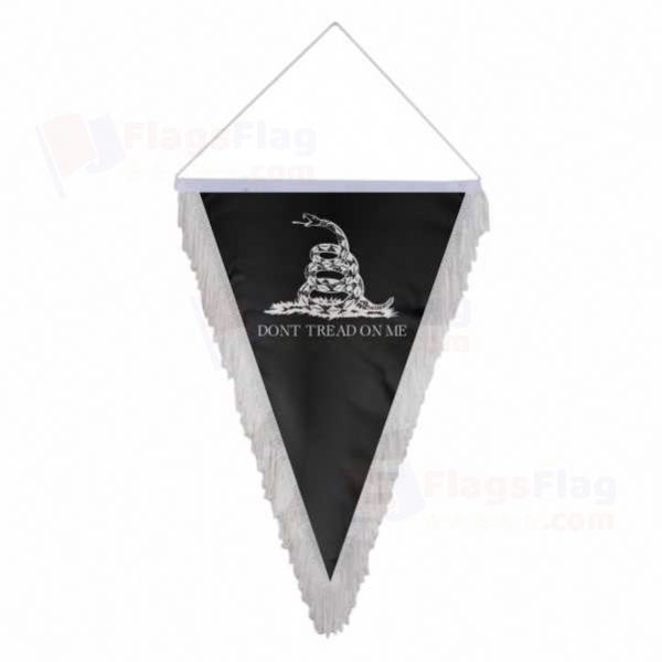 Black Don t Tread On Me Triangle Fringed Streamers