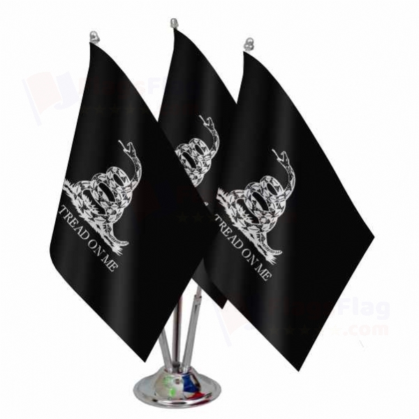 Black Don t Tread On Me Triple Table Flag