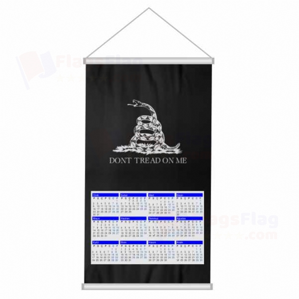 Black Don t Tread On Me Woven Fabric Digital Printing Calendar