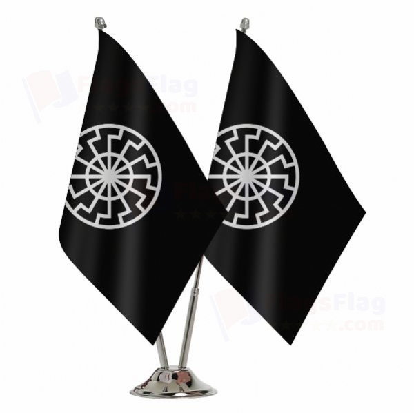 Black Sun Binary Table Flag