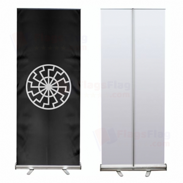 Black Sun Roll Up Banner