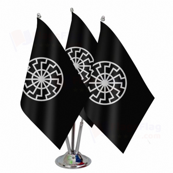 Black Sun Triple Table Flag