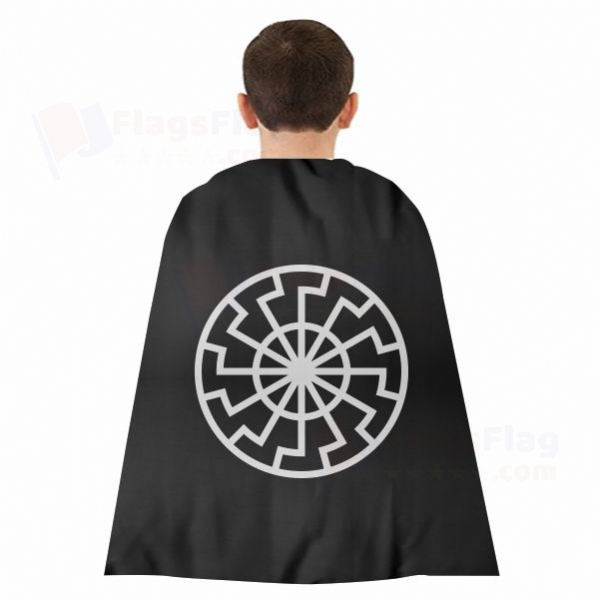 Black Sun Woven Fabric Cloak Digital Printing