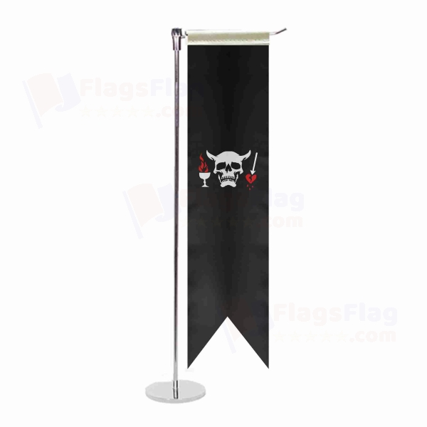 Blackbeard L Table Flag